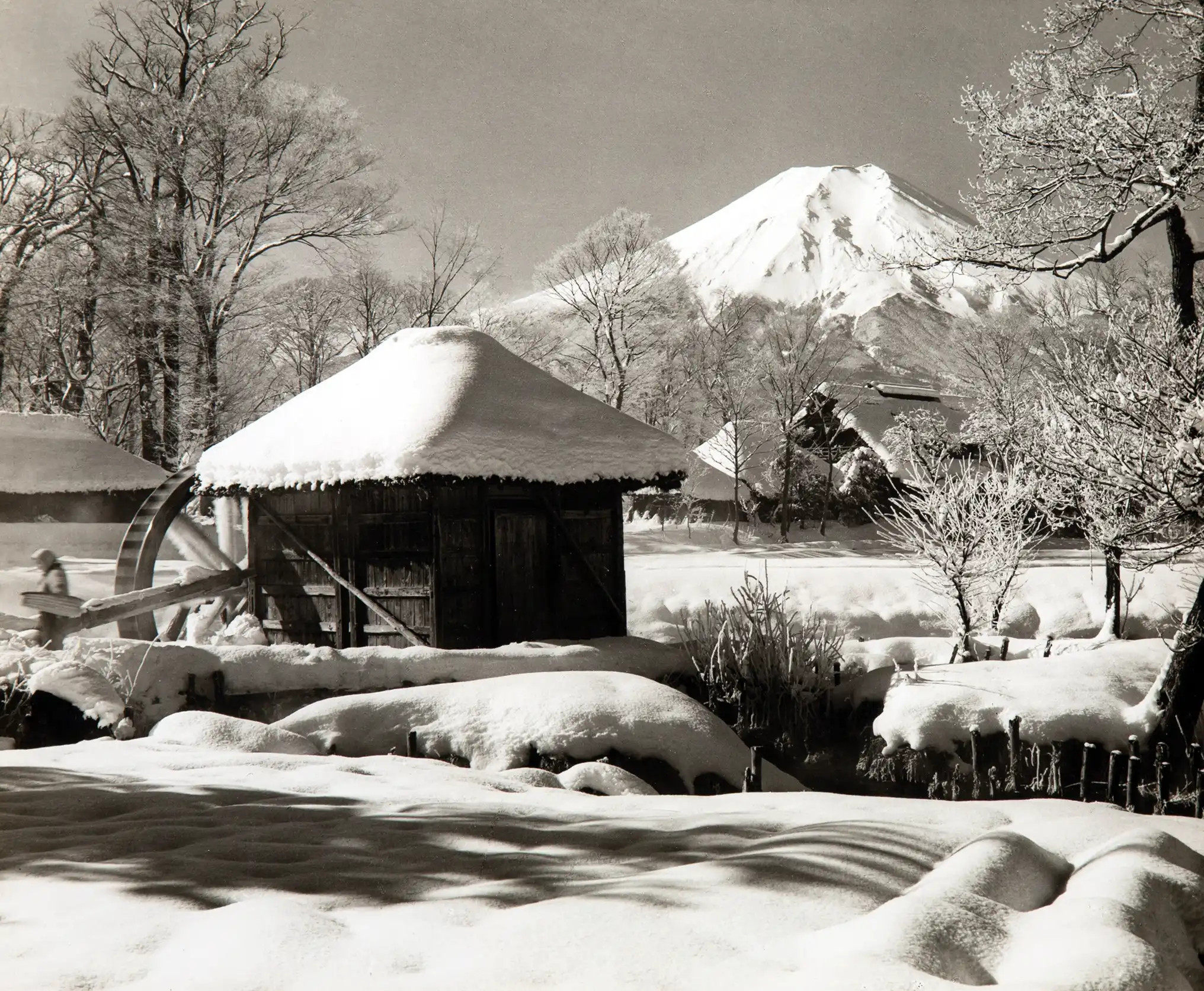 Koyo Okada Photography | Mount Fuji Winter Poster | Vintage Japanese Art Print