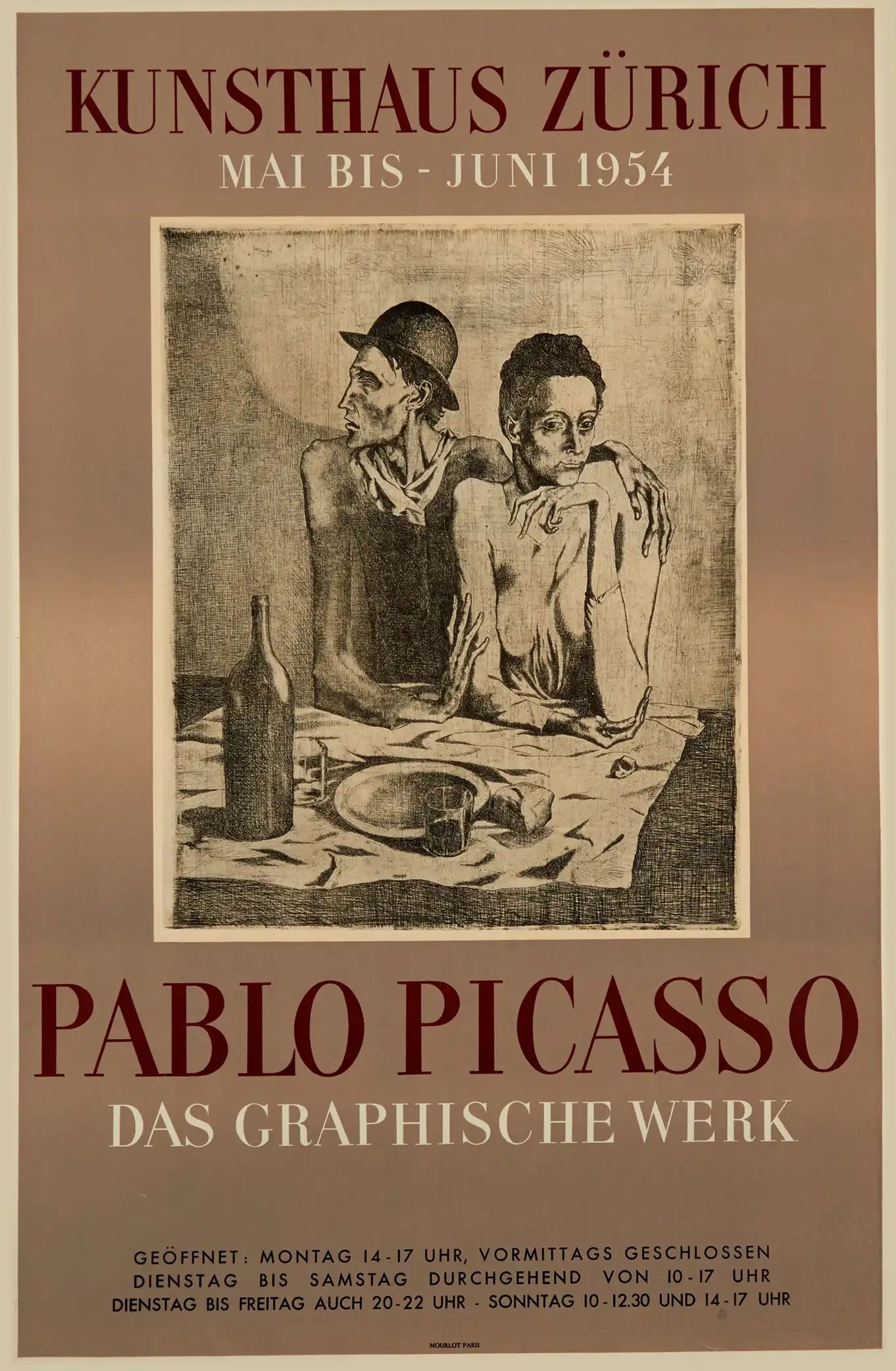 Pablo Picasso | Vintage Art Poster | Kunsthaus Zürich 1954 Graphic Work