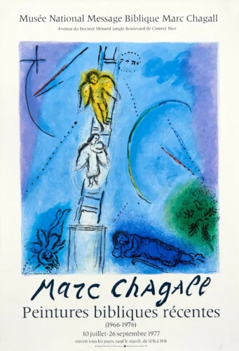 Marc Chagall Jacob's Ladder Biblical Exhibition Art Print