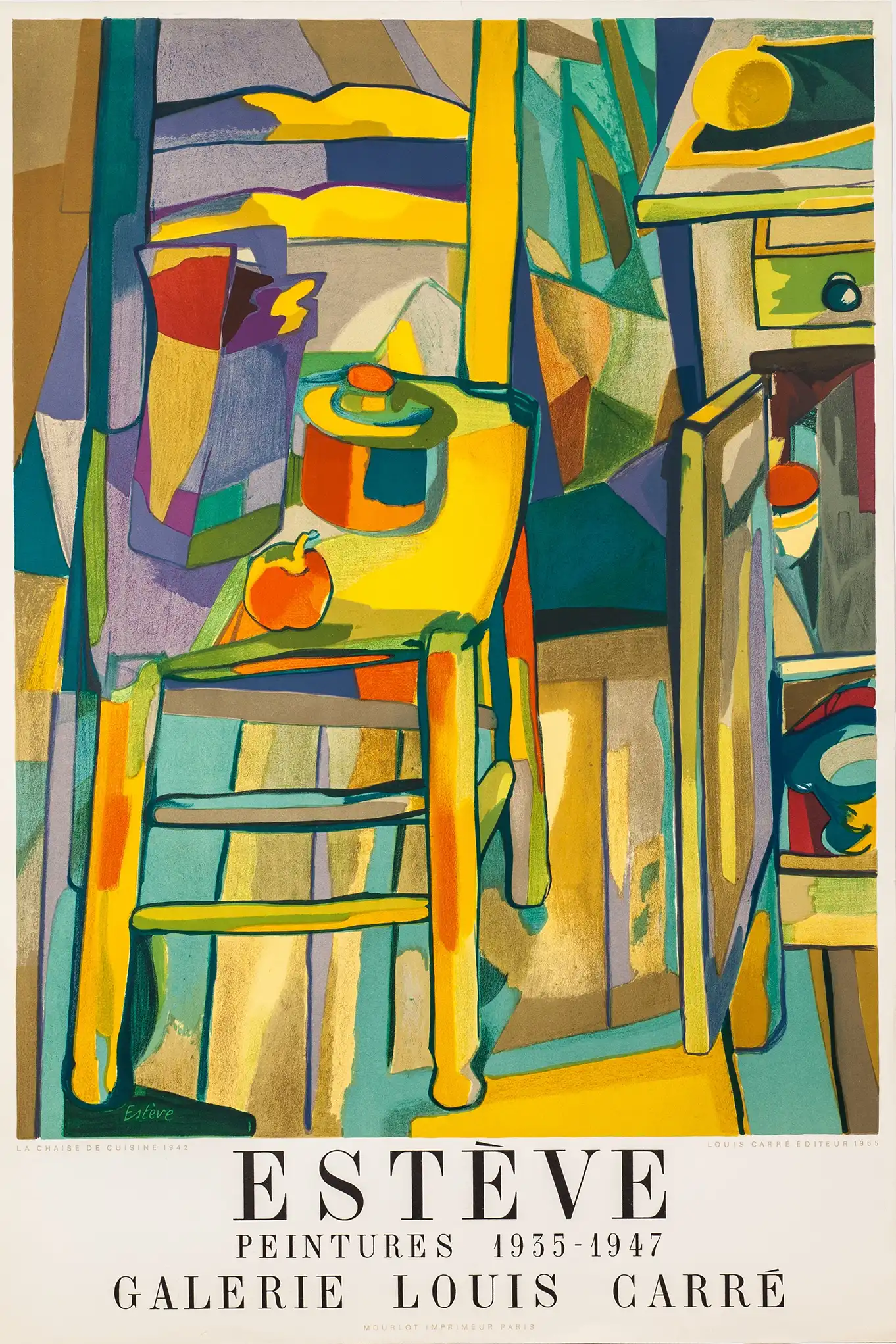 Maurice Estève 'La Chaise de Cuisine' | Abstract Art Poster | Bold Mid-Century Print