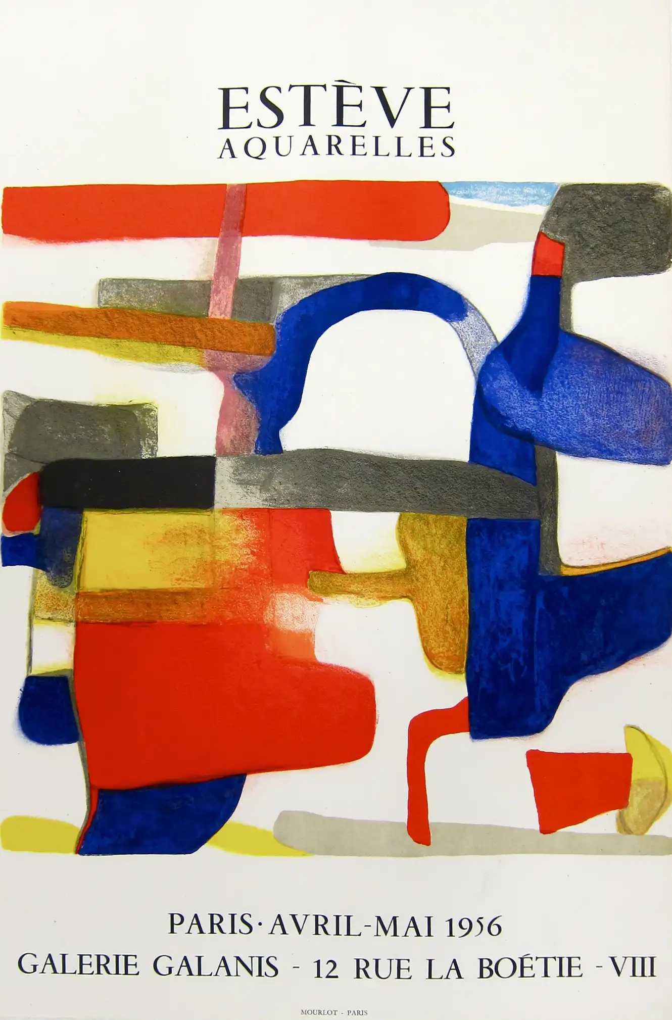 Maurice Estève | Abstract Art Poster | Vibrant Mid-Century Modern Composition