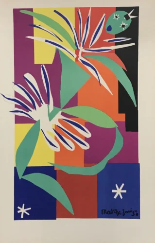 Matisse La Danseuse Creole Abstract Art Poster, Vibrant Print