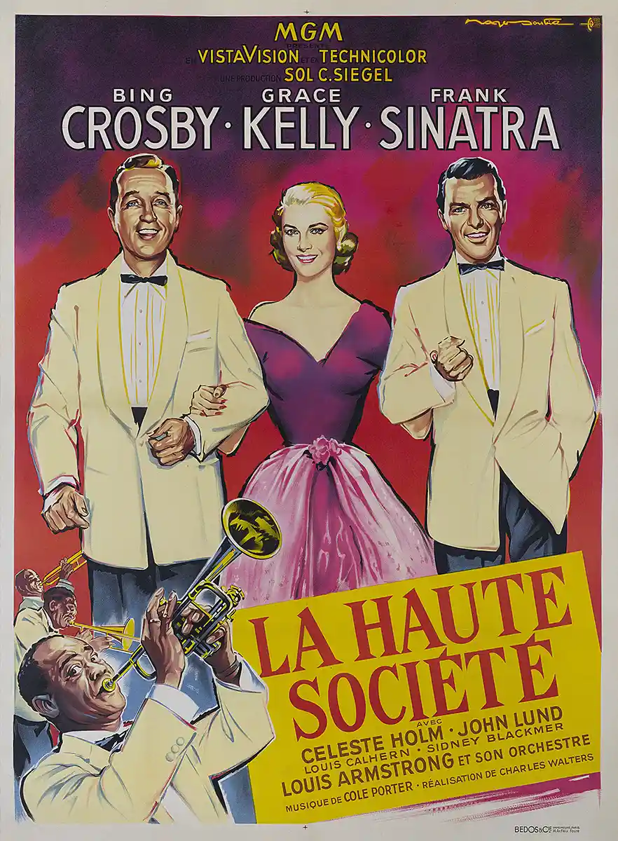 High Society (1956) | Movie Poster | Vintage Grace Kelly & Sinatra Print