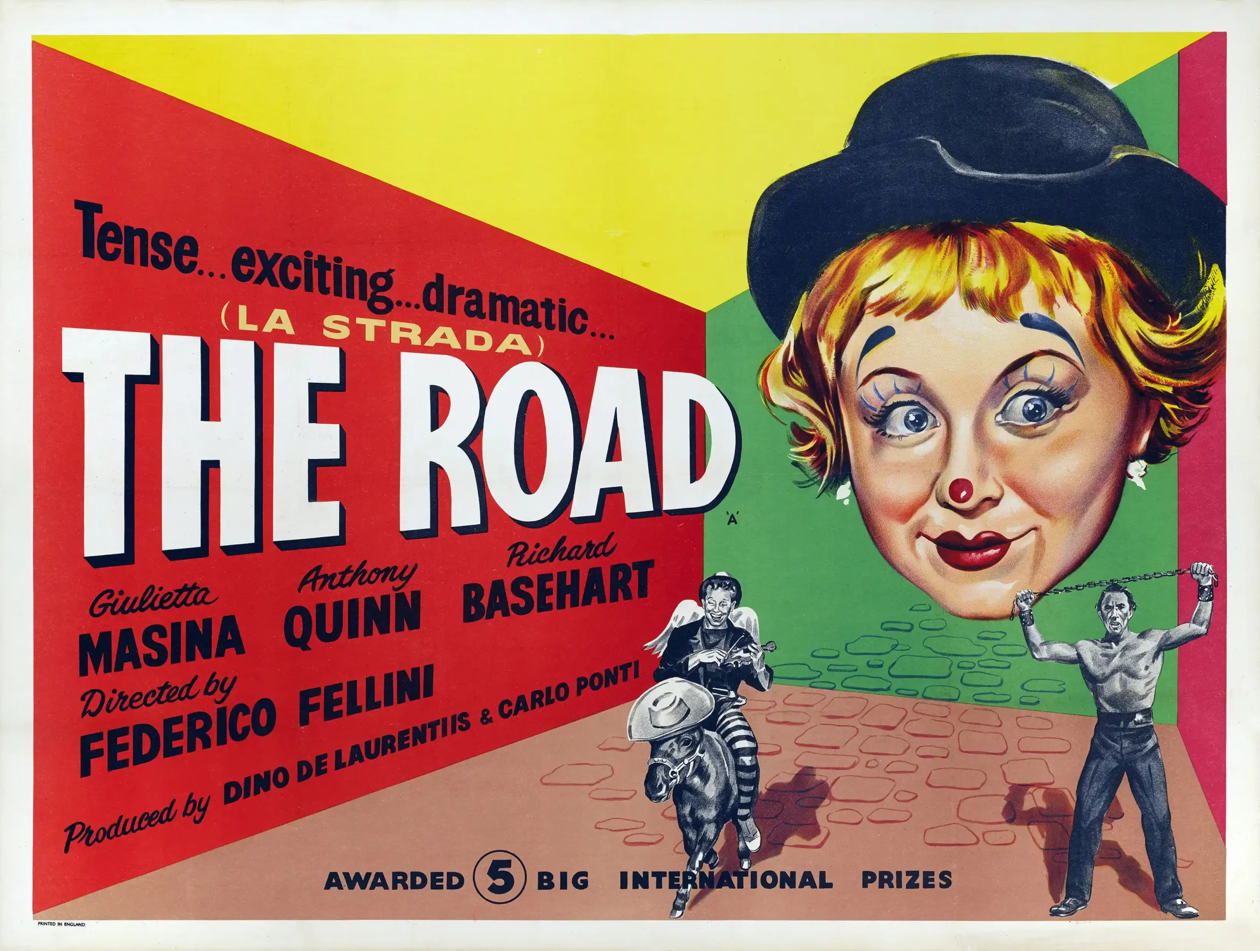 La Strada (The Road) | Movie Poster | Vintage 1954 British Quad Art Print