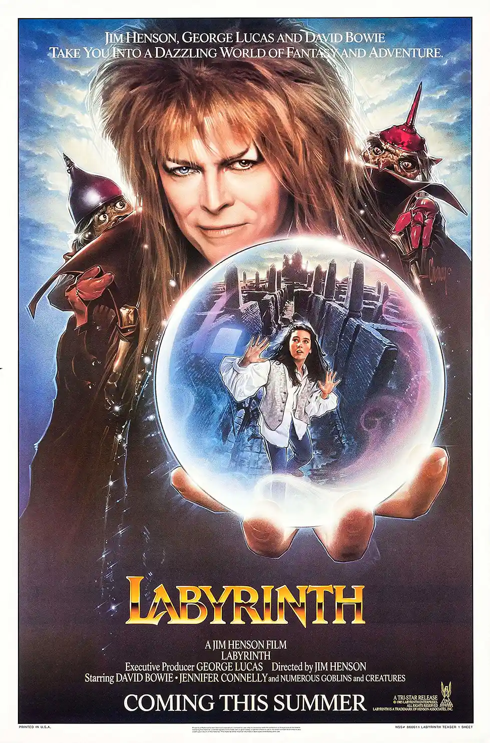 Labyrinth | Movie Poster | Jareth the Goblin King Vintage Art