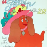 Lady and the Tramp Czech 1974 Vintage Pop Art Movie Poster