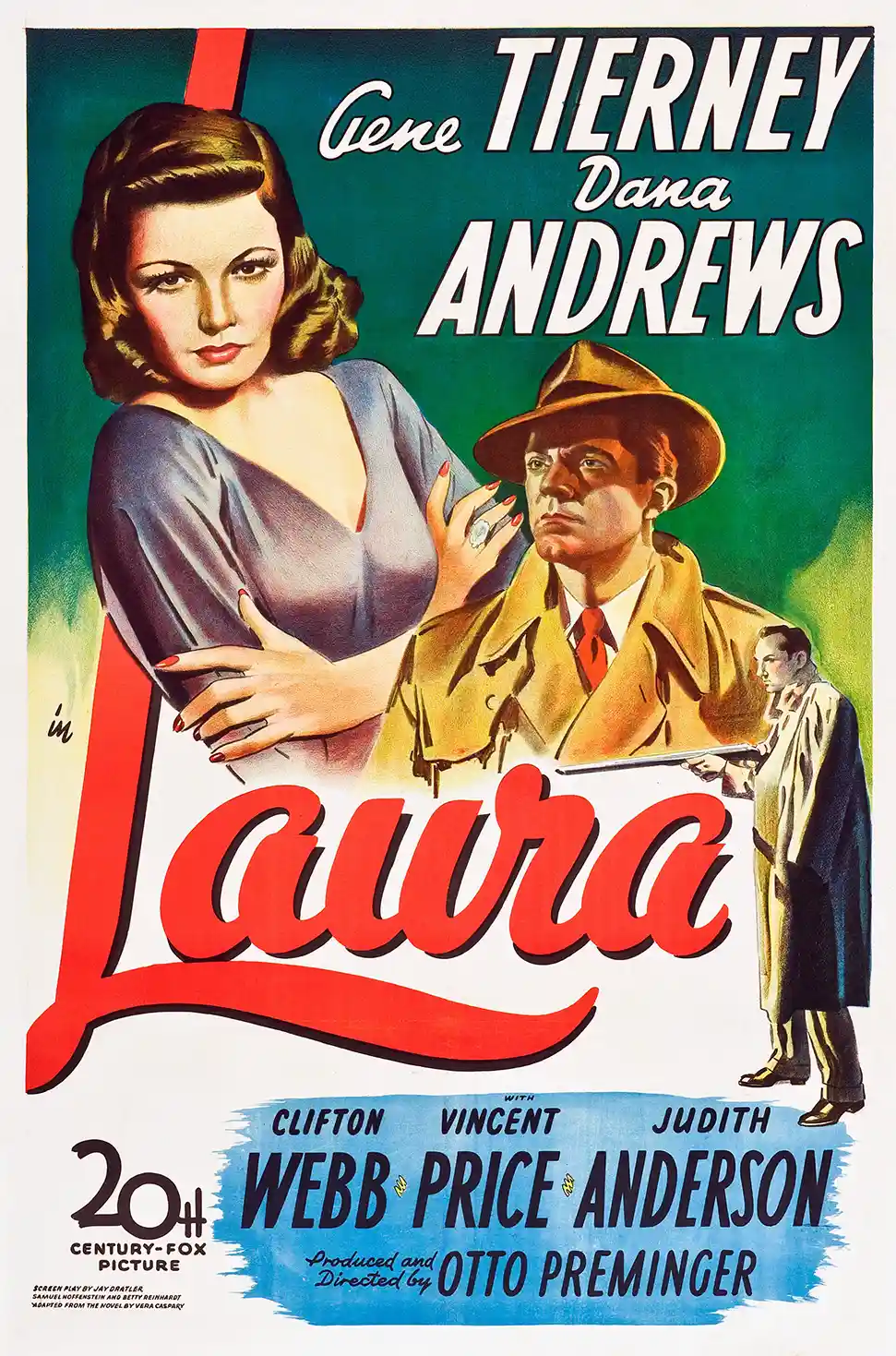 Laura (1944) | Movie Poster | Classic Film Noir Wall Art Print
