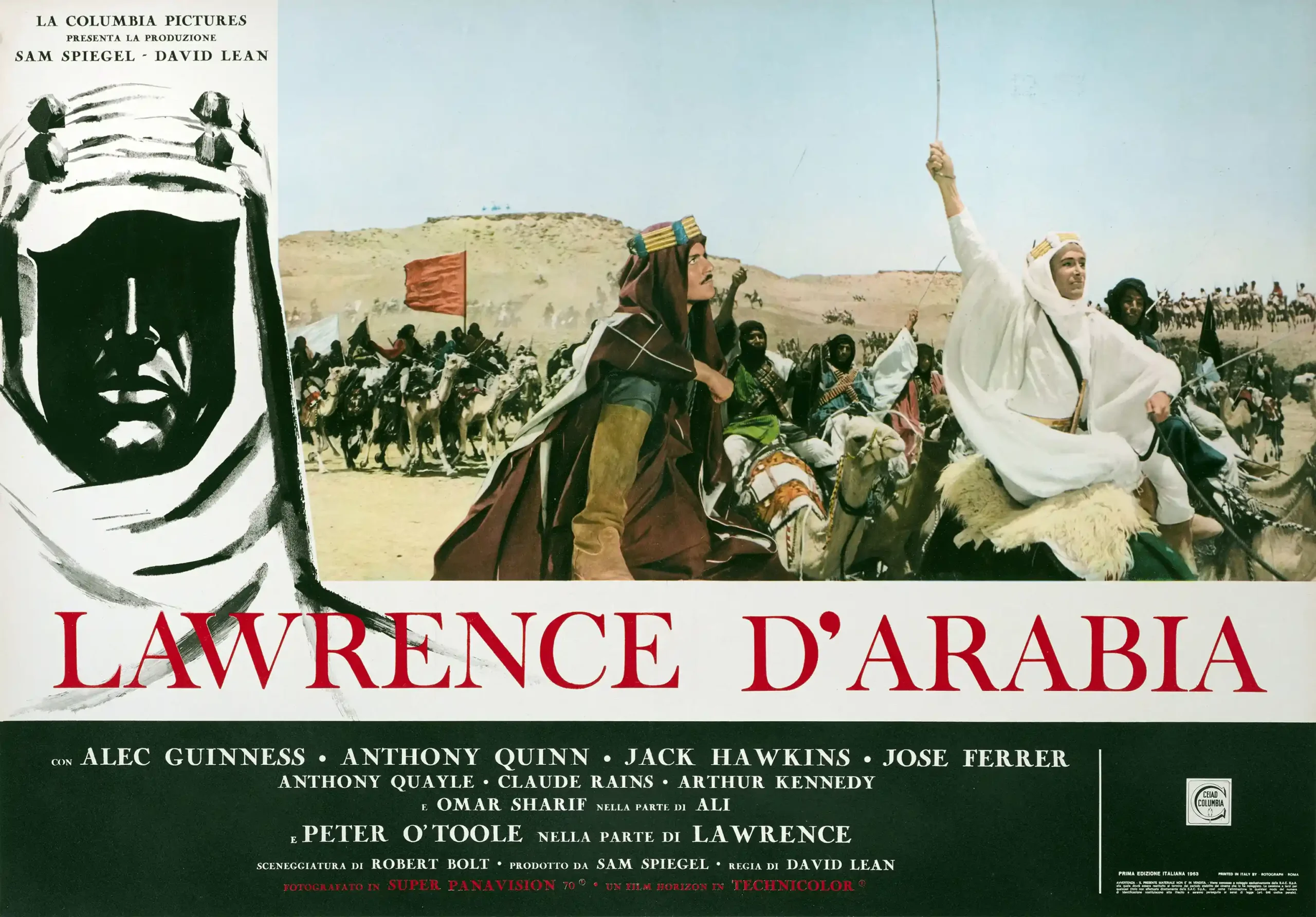 Lawrence of Arabia | Movie Poster | Vintage Italian Wall Art Print