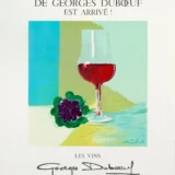 Le Beaujolais Nouveau Georges Duboeuf, Wine Poster, Roger Muhl 1985 Art