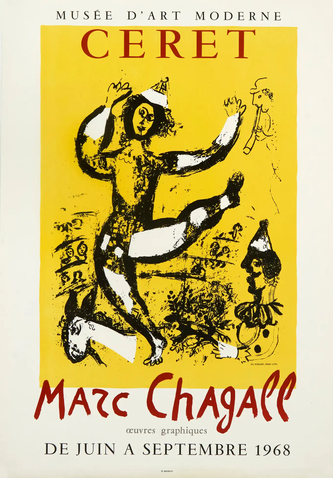 Marc Chagall Le Cirque | Modern Art Exhibition Poster | Ceret 1968 Vintage Print