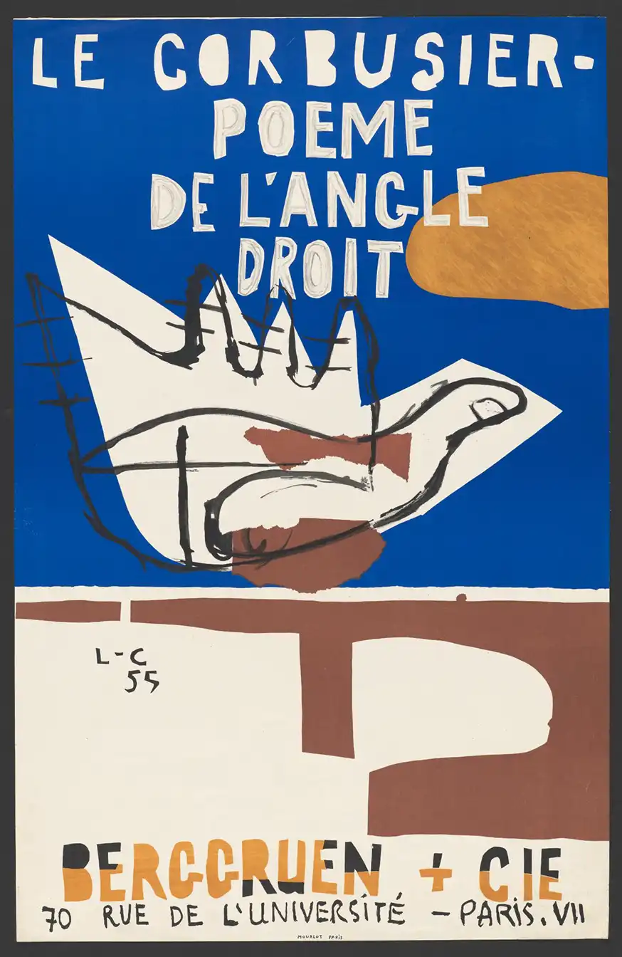 Le Corbusier | Modern Art Poster | Poème de l'Angle Droit Abstract Hand Motif