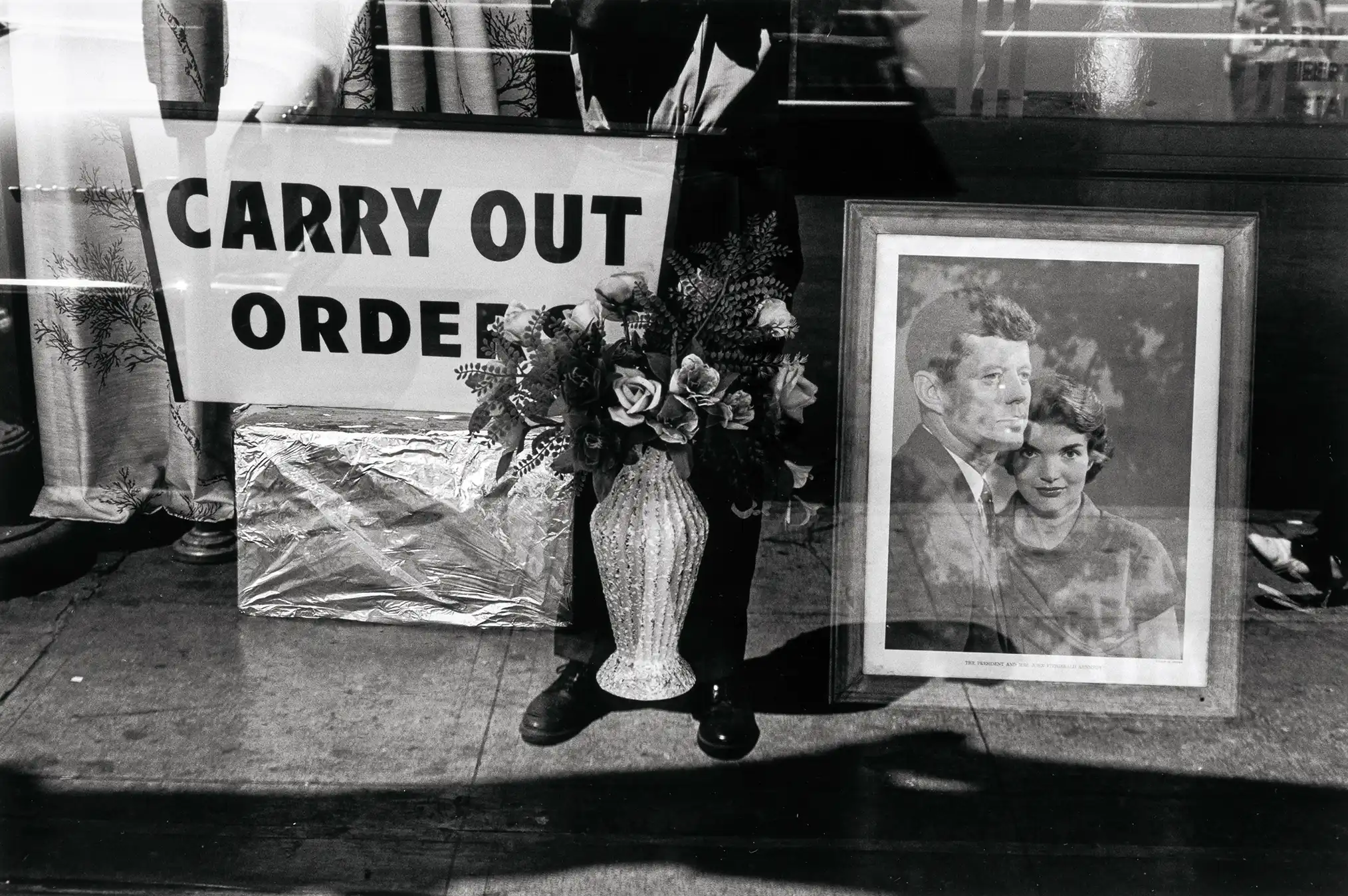 Lee Friedlander | Art Poster | JFK & Jackie Kennedy Storefront Photo