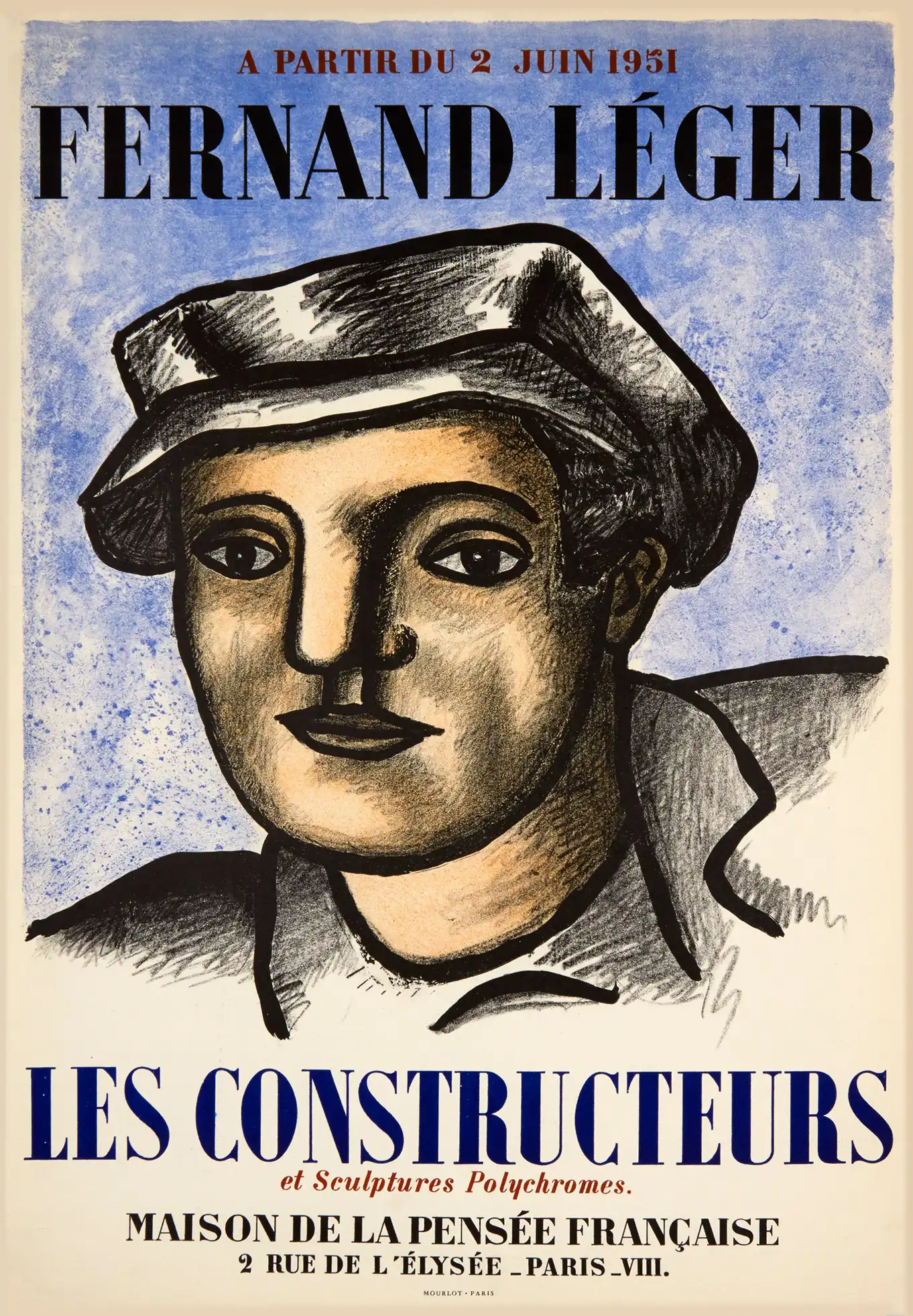 Fernand Léger Les Constructeurs | Exhibition Poster | Vintage Portrait Wall Art