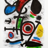 Joan Miró Abstract Art Poster, Les Dernières Estampes 1987