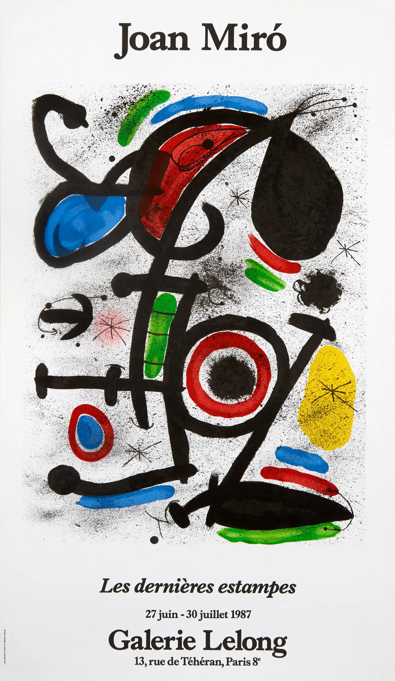 Joan Miró Abstract Art Poster | Les Dernières Estampes 1987 Print
