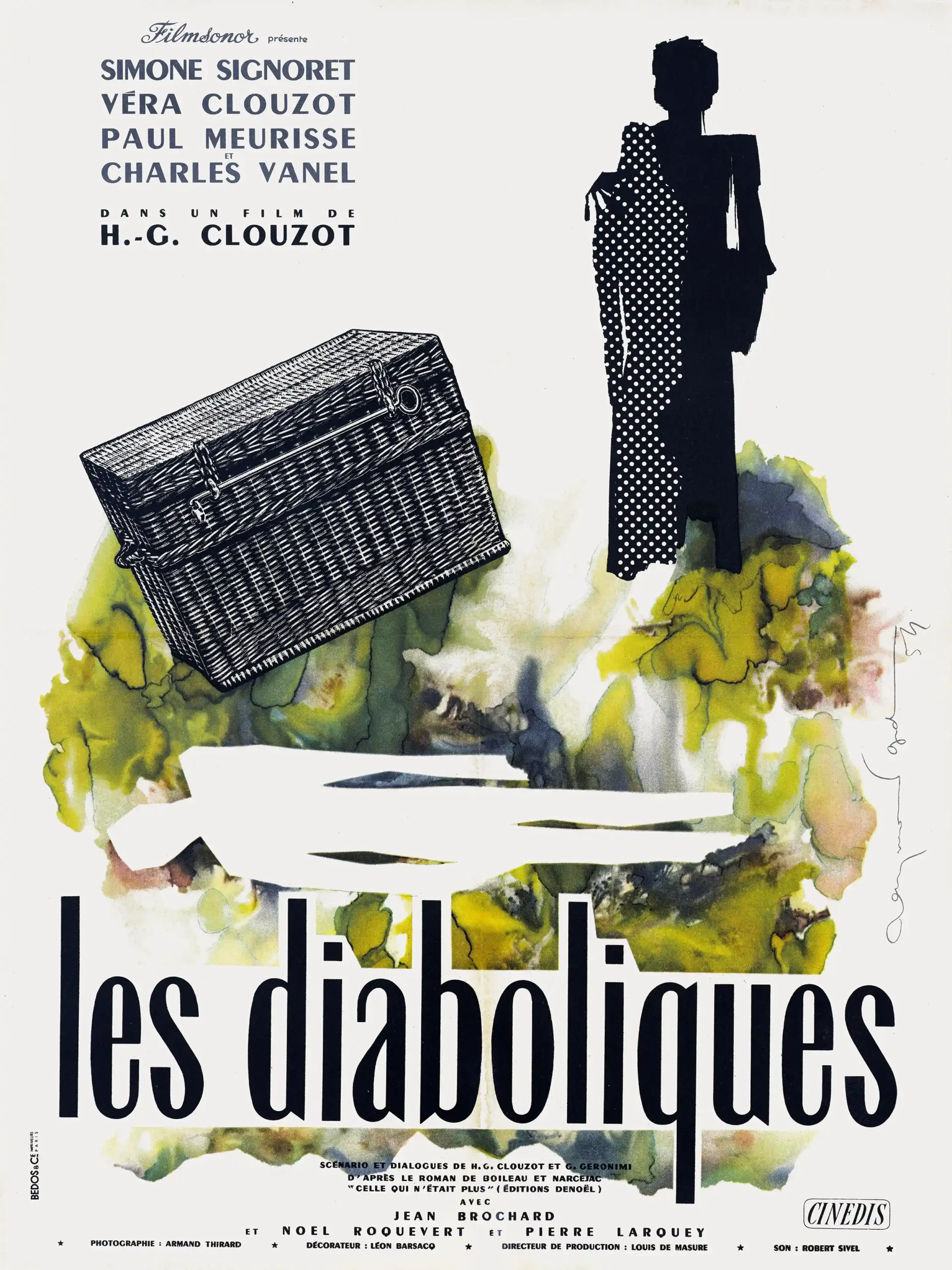Les Diaboliques | Movie Poster | Classic 1955 French Film Noir Art