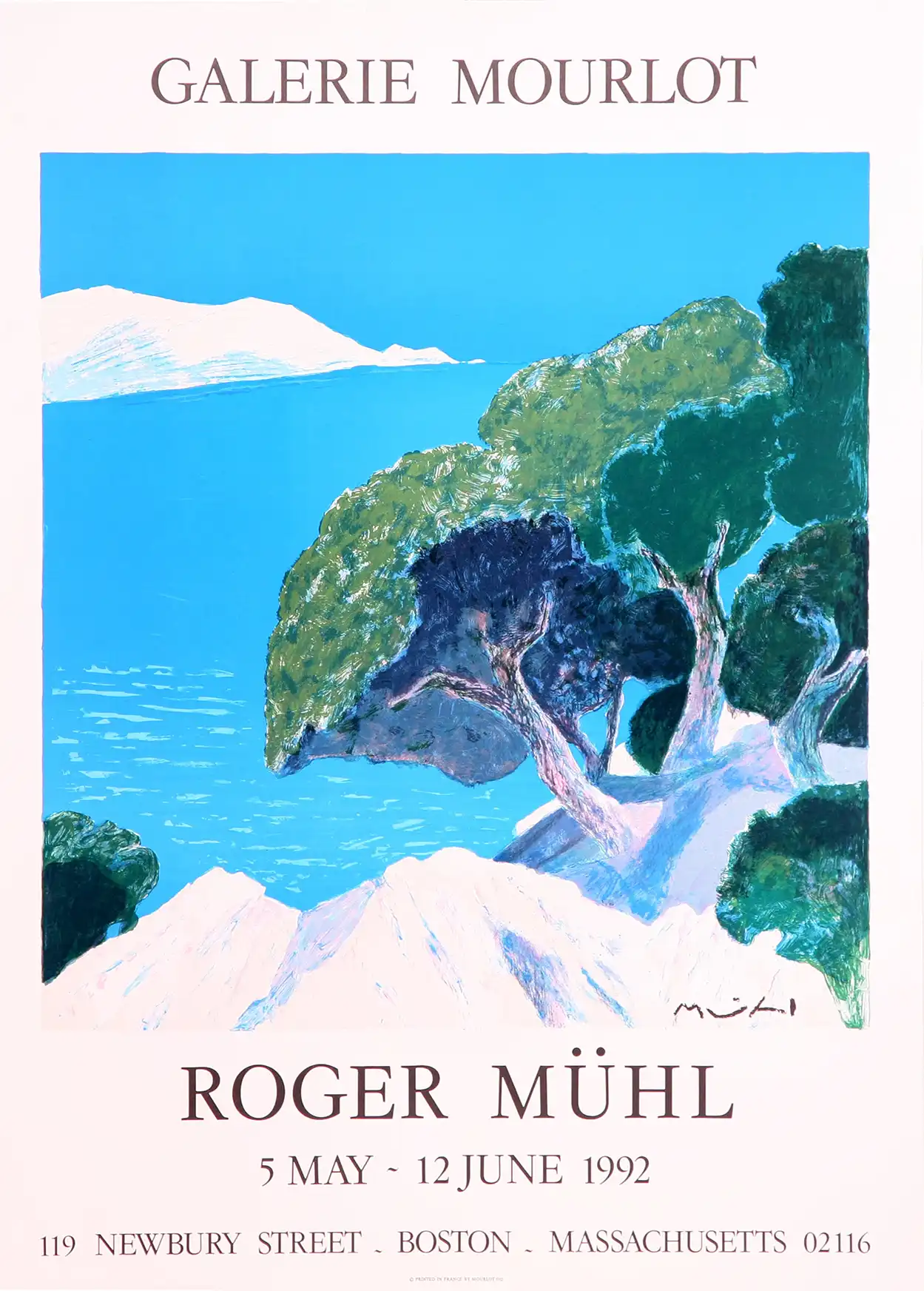 Roger Mühl | Exhibition Art Poster | Vibrant Mediterranean Seascape