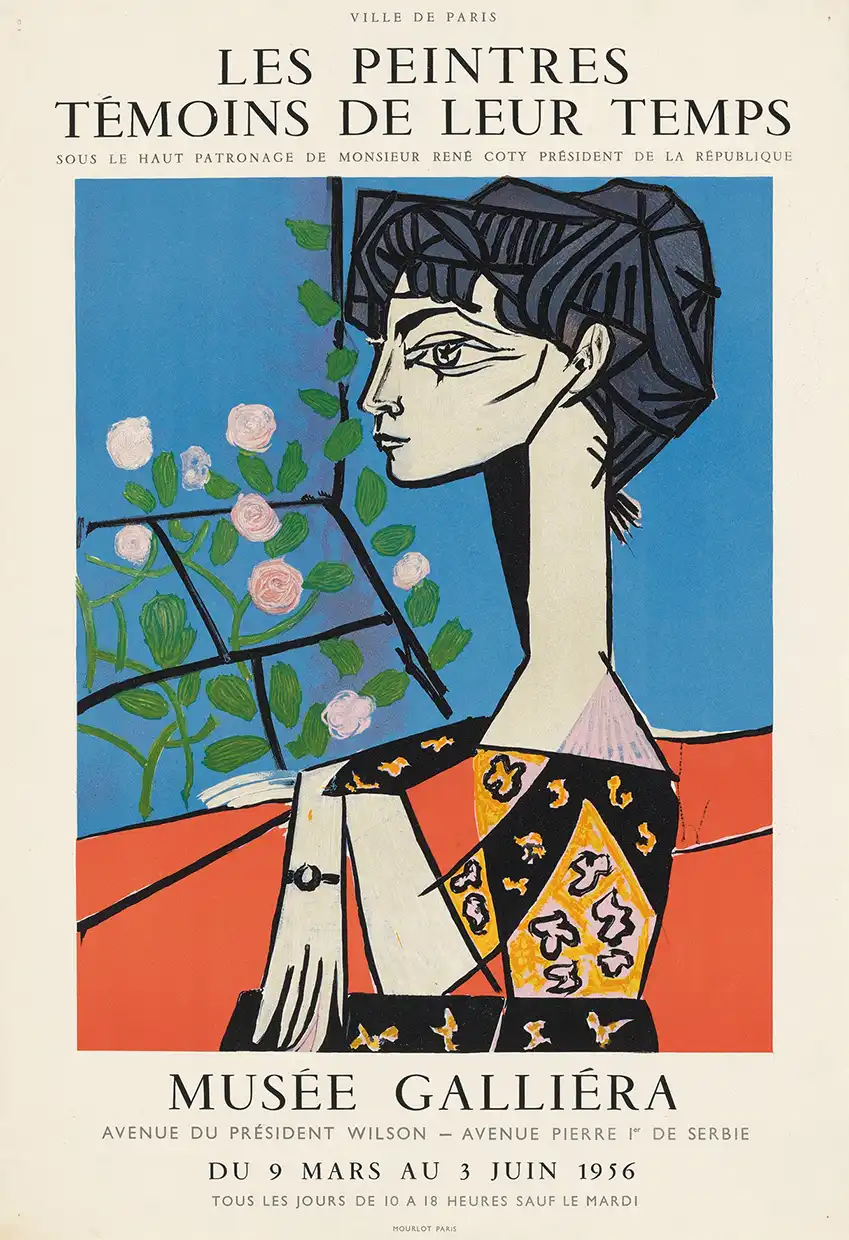 Picasso | Musée Galliéra 1956 Exhibition Poster | Cubist Woman Art Print