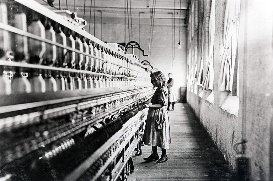 Lewis Hine: Child in Carolina Cotton Mill | Art Poster | Black & White Documentary Print