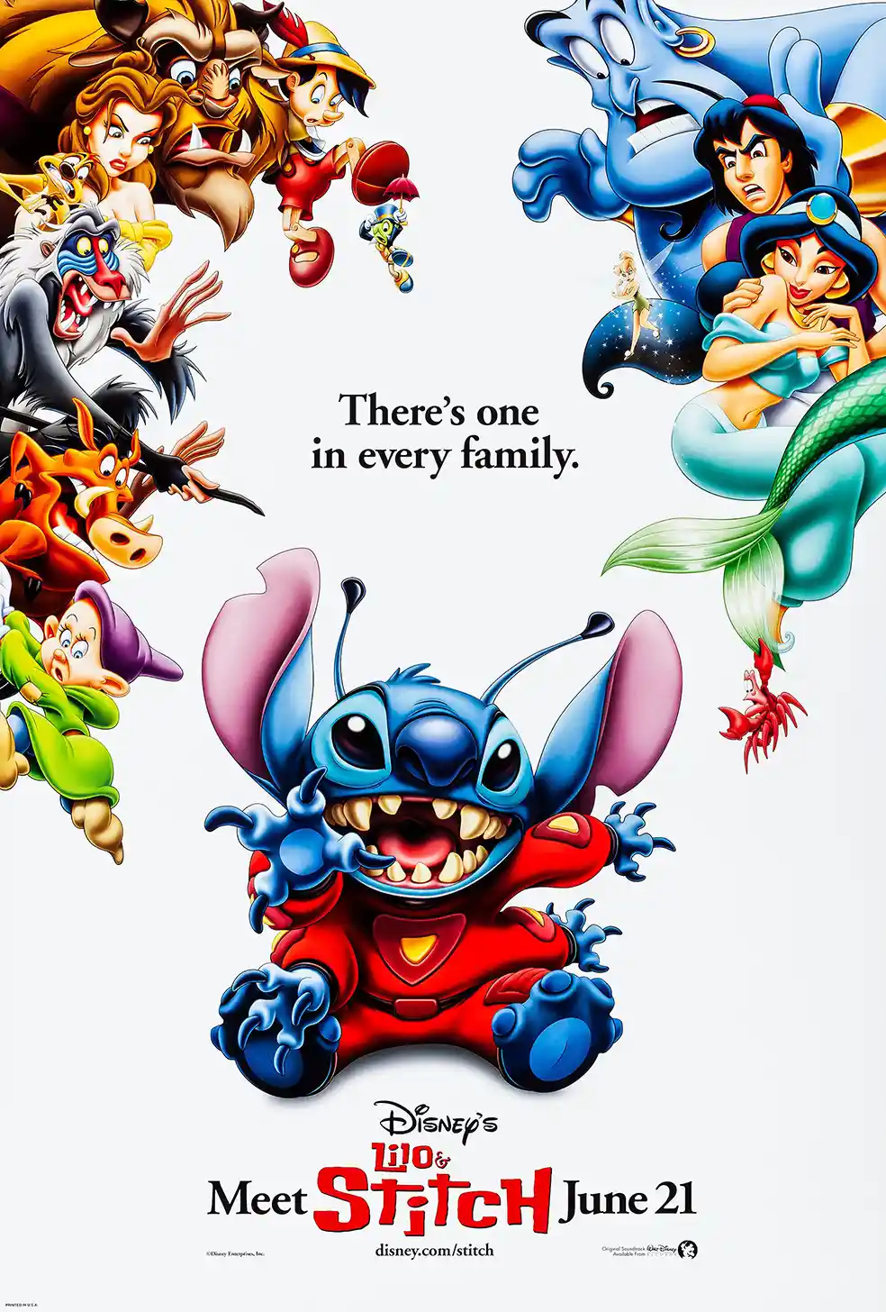 Lilo & Stitch | Movie Poster | Iconic Teaser with Disney Characters