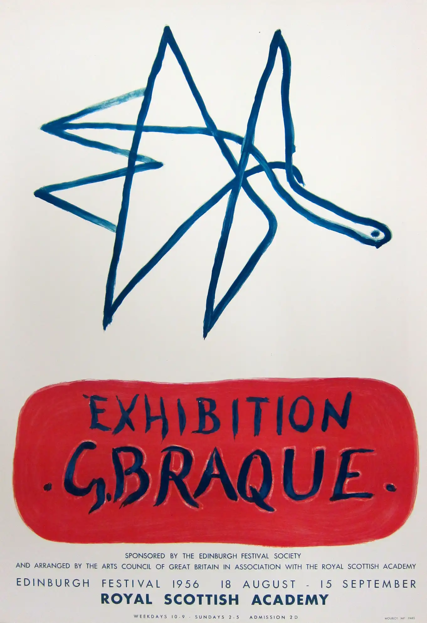 Georges Braque | Art Poster | Loiseau Abstract 1956 Exhibition Print