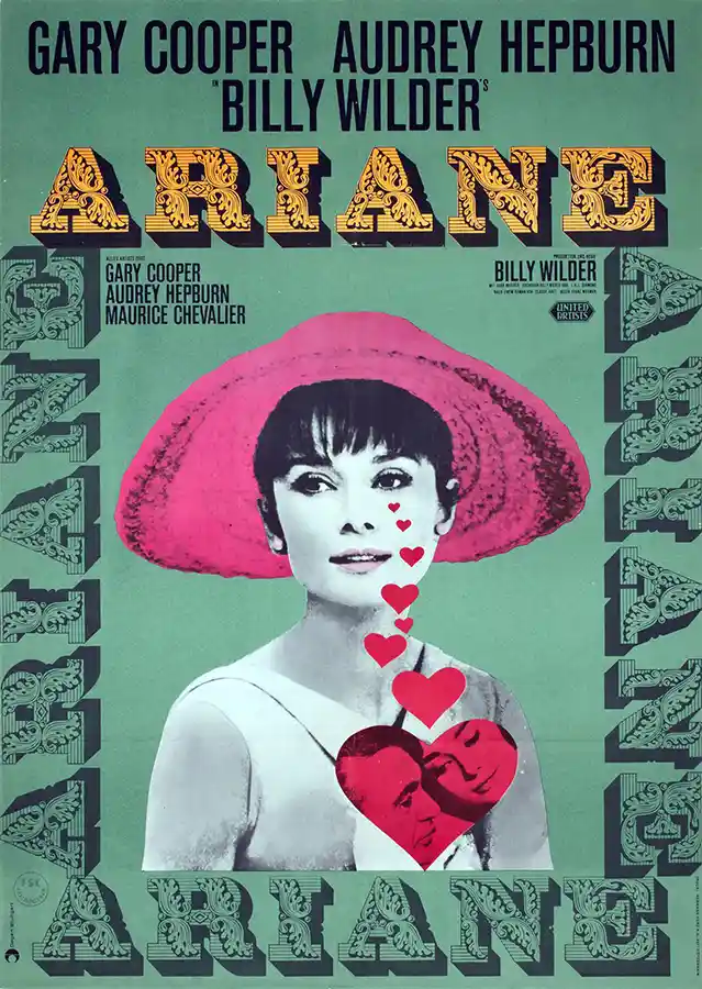 Love in the Afternoon Ariane | Movie Poster | Audrey Hepburn Pop Art Print