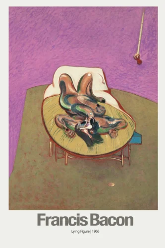 Francis Bacon, Art Poster Lying Figure, Expressionist Wall
