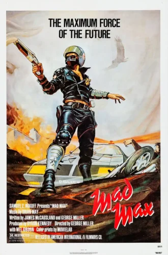 Mad Max 1979 Vintage Action Movie Illustrated Movie Poster