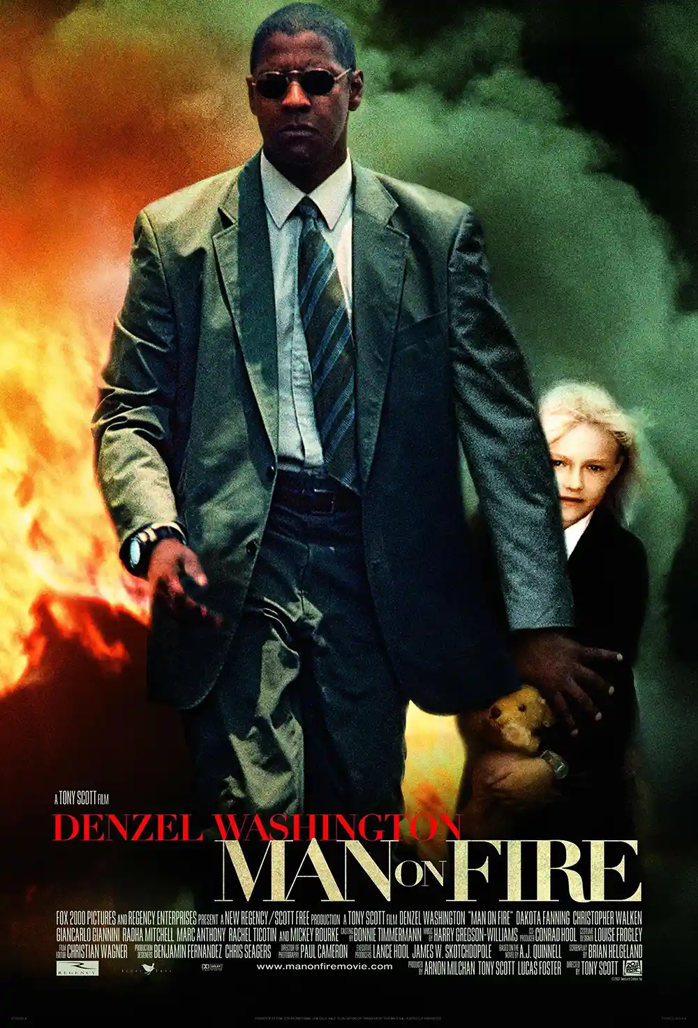 Man on Fire | Action Movie Poster | Denzel Washington Film Print