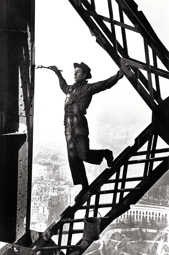 Marc Riboud 'Eiffel Tower Painter' | Art Poster | Classic Black & White Photo