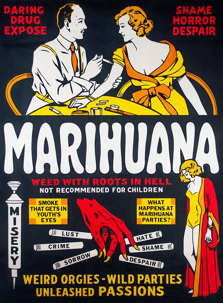 Marihuana (Reefer Madness) | Vintage Movie Poster | Exploitation Propaganda Art