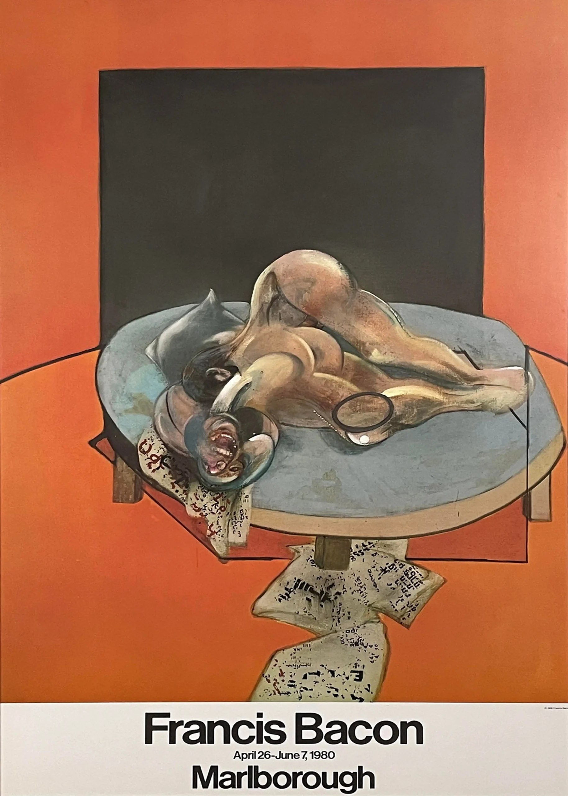Francis Bacon | Art Exhibition Poster | Marlborough 1980 Vintage Print