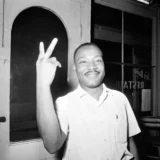 Martin Luther King Jr.. Peace Sign Photography Print
