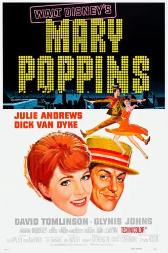 Mary Poppins 1964 Vintage Walt Disney Movie Poster