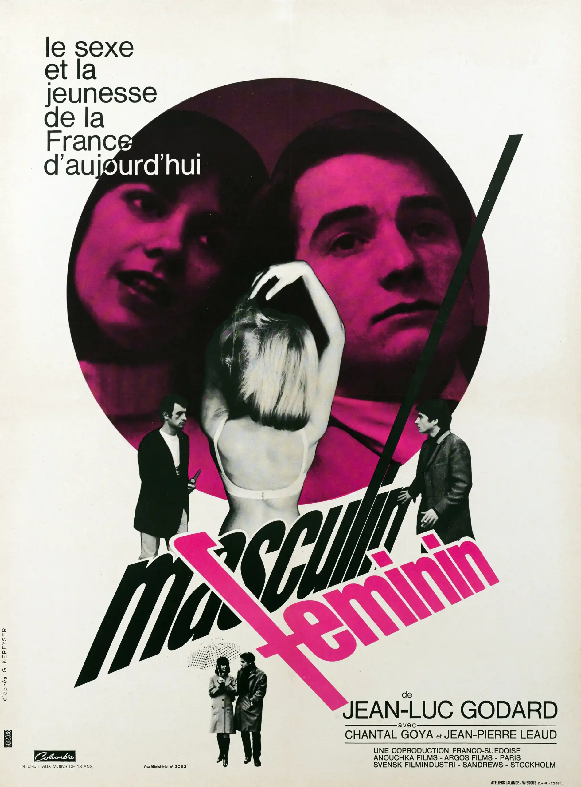Masculin Féminin | French New Wave Movie Poster | Iconic Pop Art Print