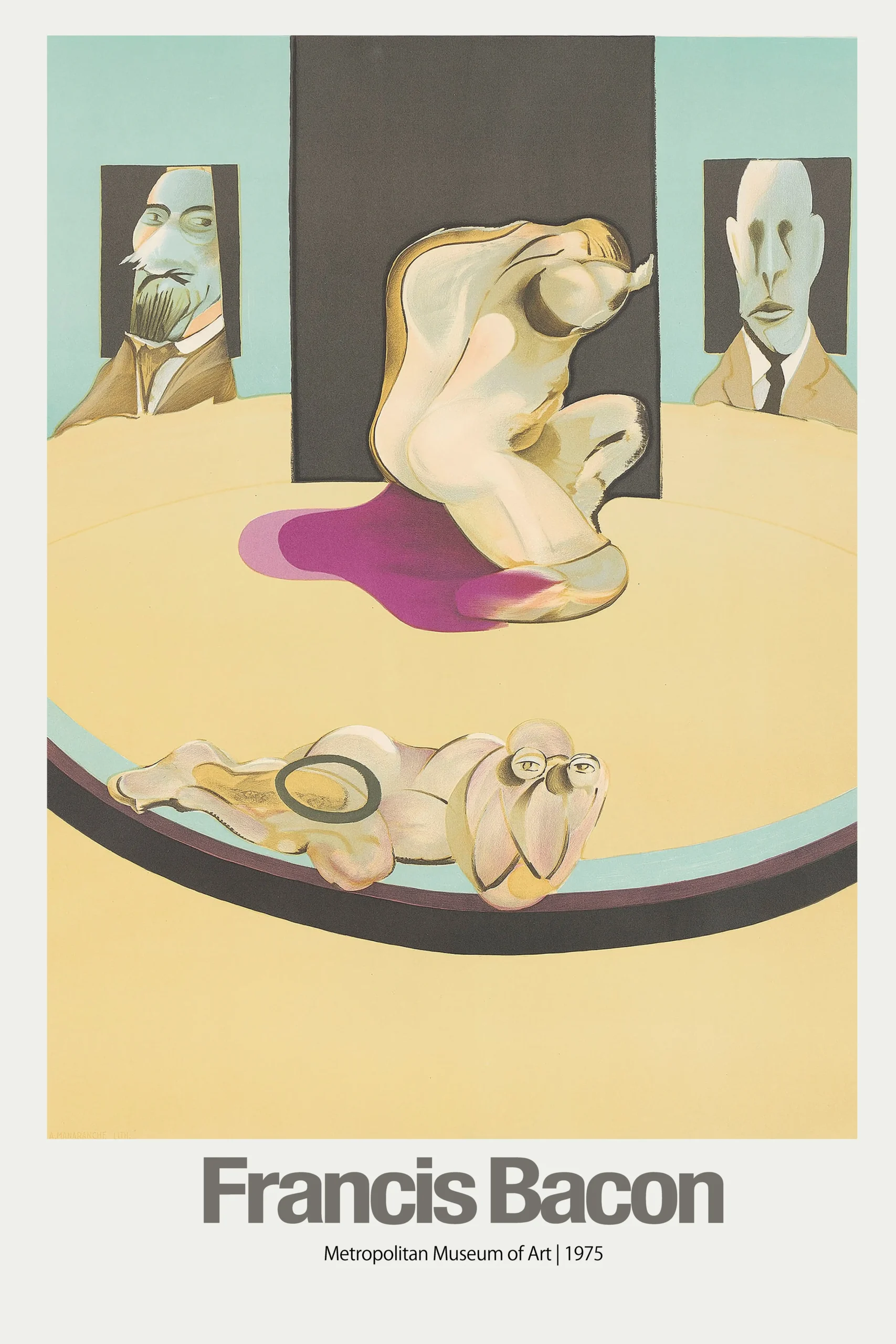 Francis Bacon | Met Museum 1975 Exhibition Poster | Abstract Figurative Art