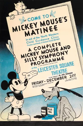 Mickey Mouse Matinee Leicester Square Theatre Vintage Movie Poster