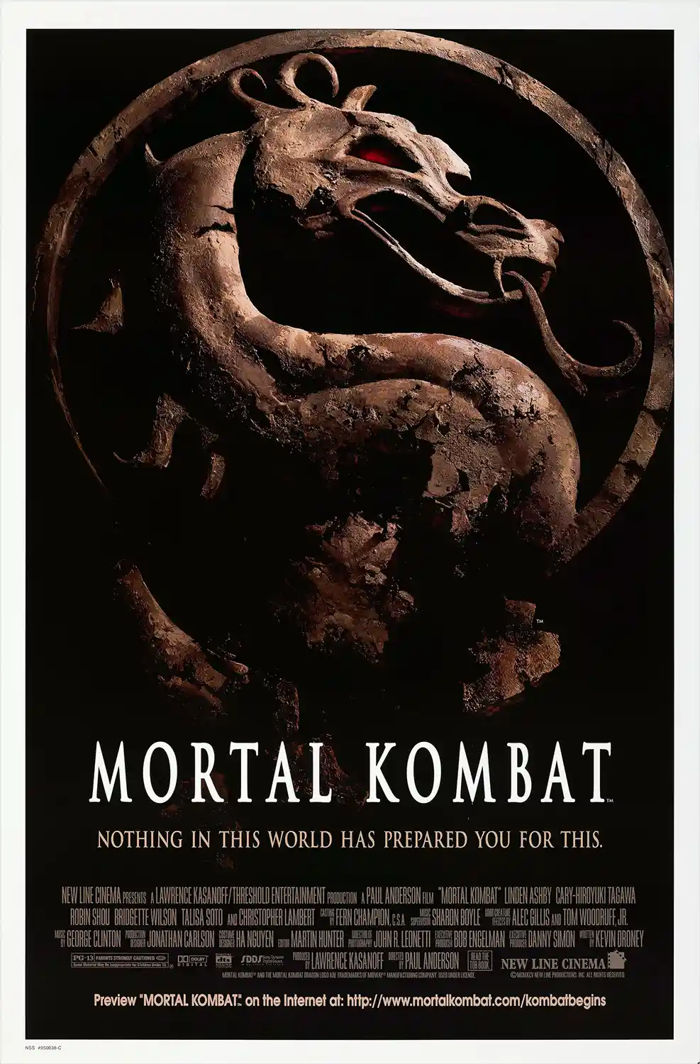 Mortal Kombat (1995) | Movie Poster | Iconic Dragon Logo Art