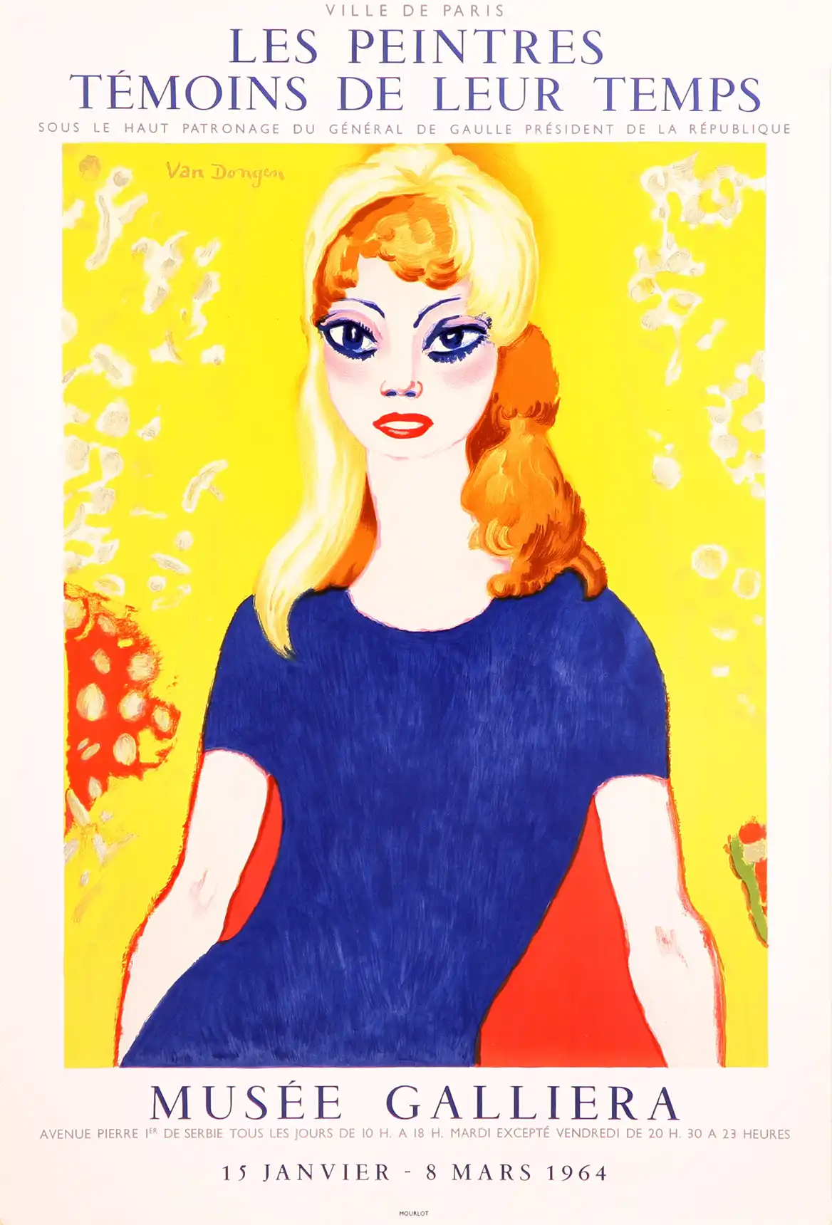Kees Van Dongen Brigitte Bardot | Vintage Art Poster | Fauvist Portrait Print