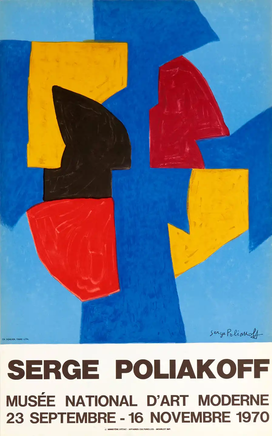 Serge Poliakoff | Abstract Art Poster | 1970 Museum Exhibition Print