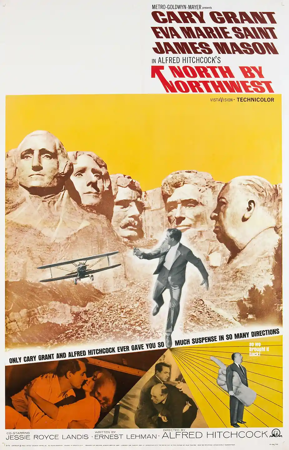 North by Northwest | Movie Poster | Vintage Cary Grant Wall Art