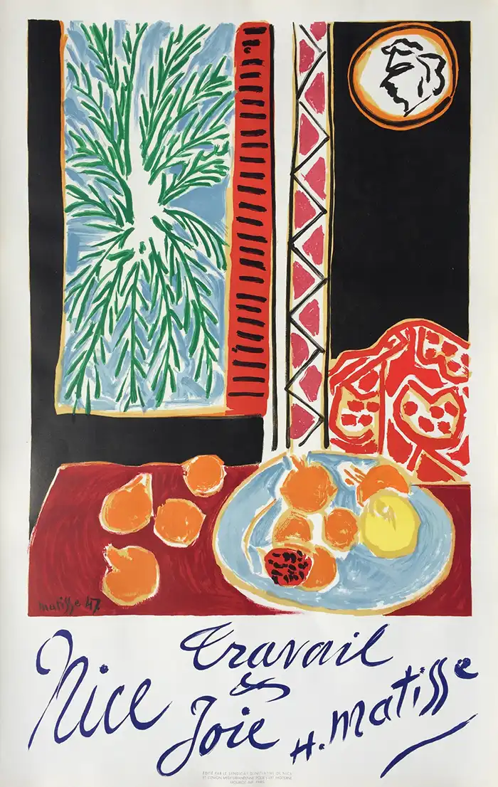 Henri Matisse Nice Travail et Joie | Art Poster | Vibrant Still Life Print