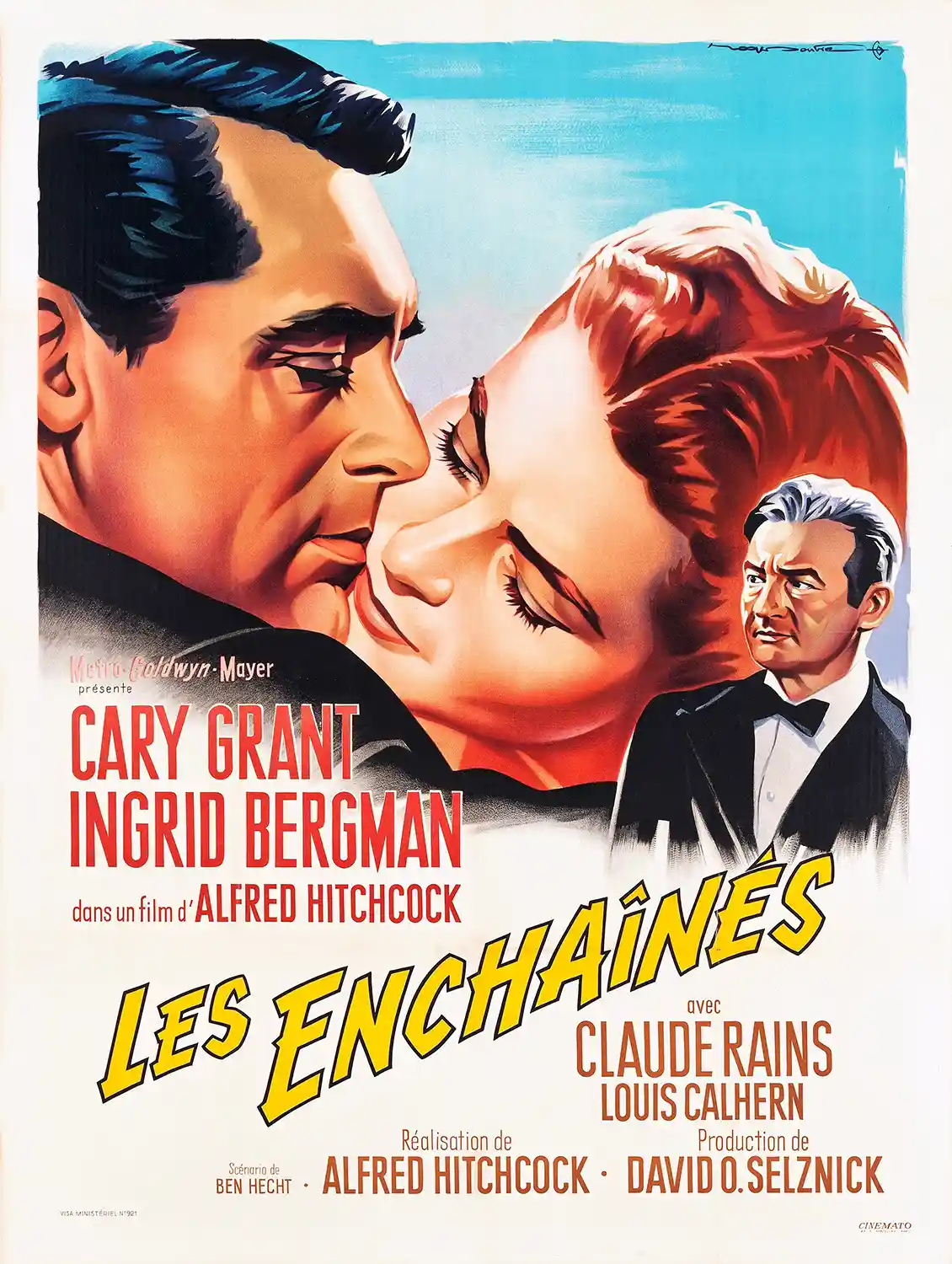 Notorious 1946 | Vintage Movie Poster | Hitchcock Thriller Wall Art