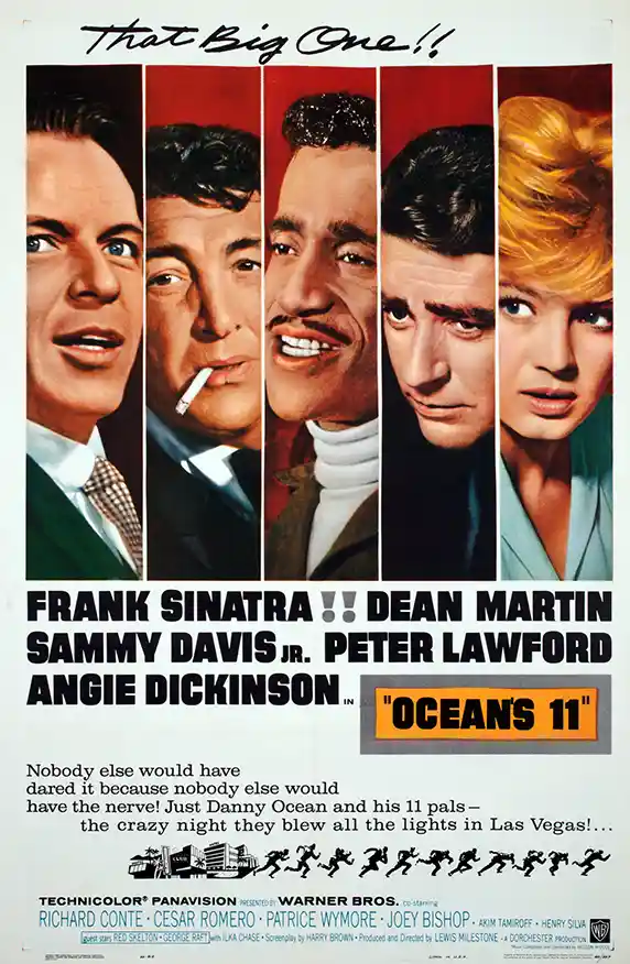 Ocean's 11 Rat Pack | Vintage Movie Poster | Original 1960 Film Art Print