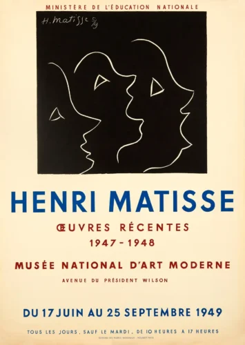 Henri Matisse Oeuvres Récentes Exhibition Art Print, Profile Heads