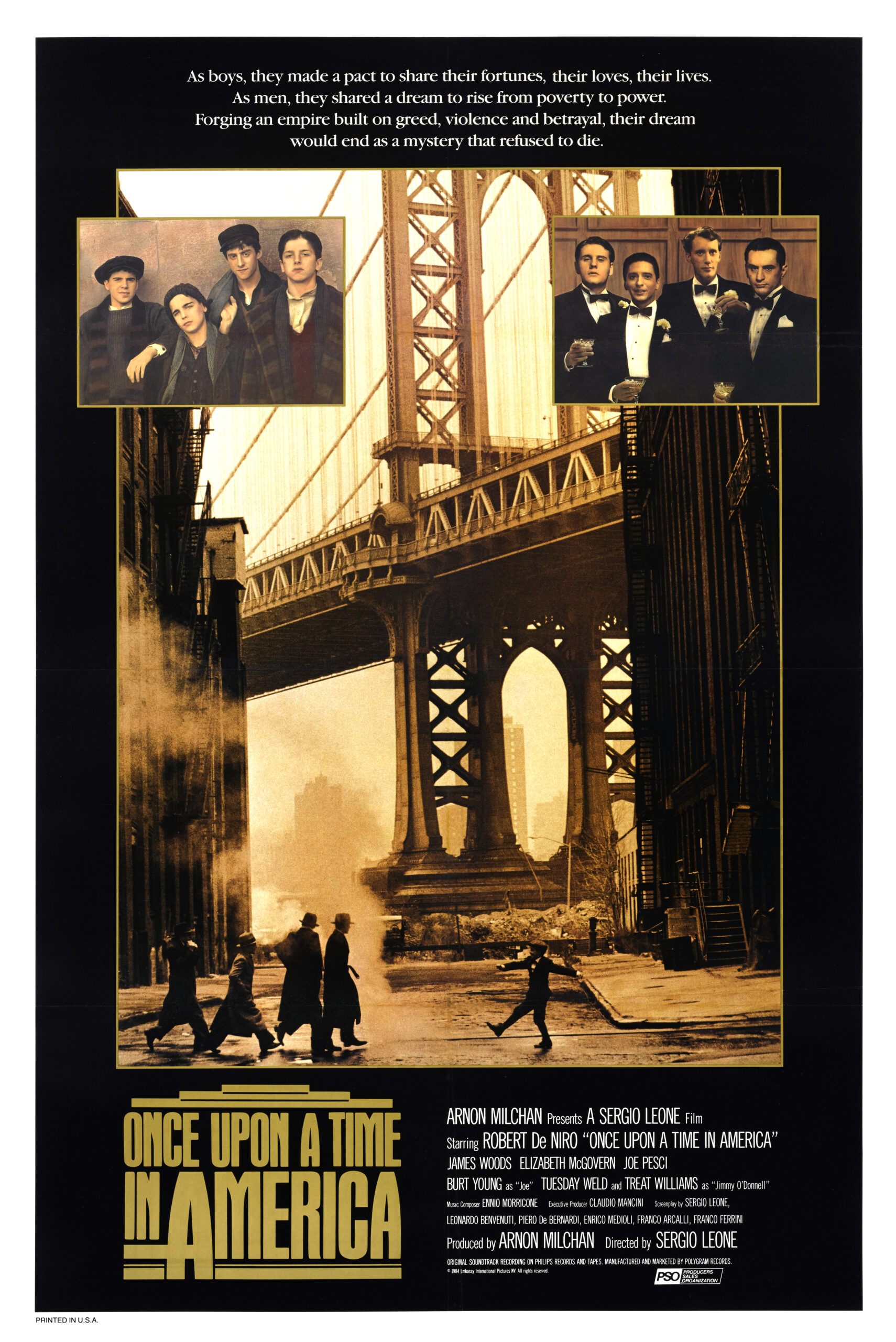 Once Upon a Time in America | Movie Poster | Iconic Bridge & Gang Art