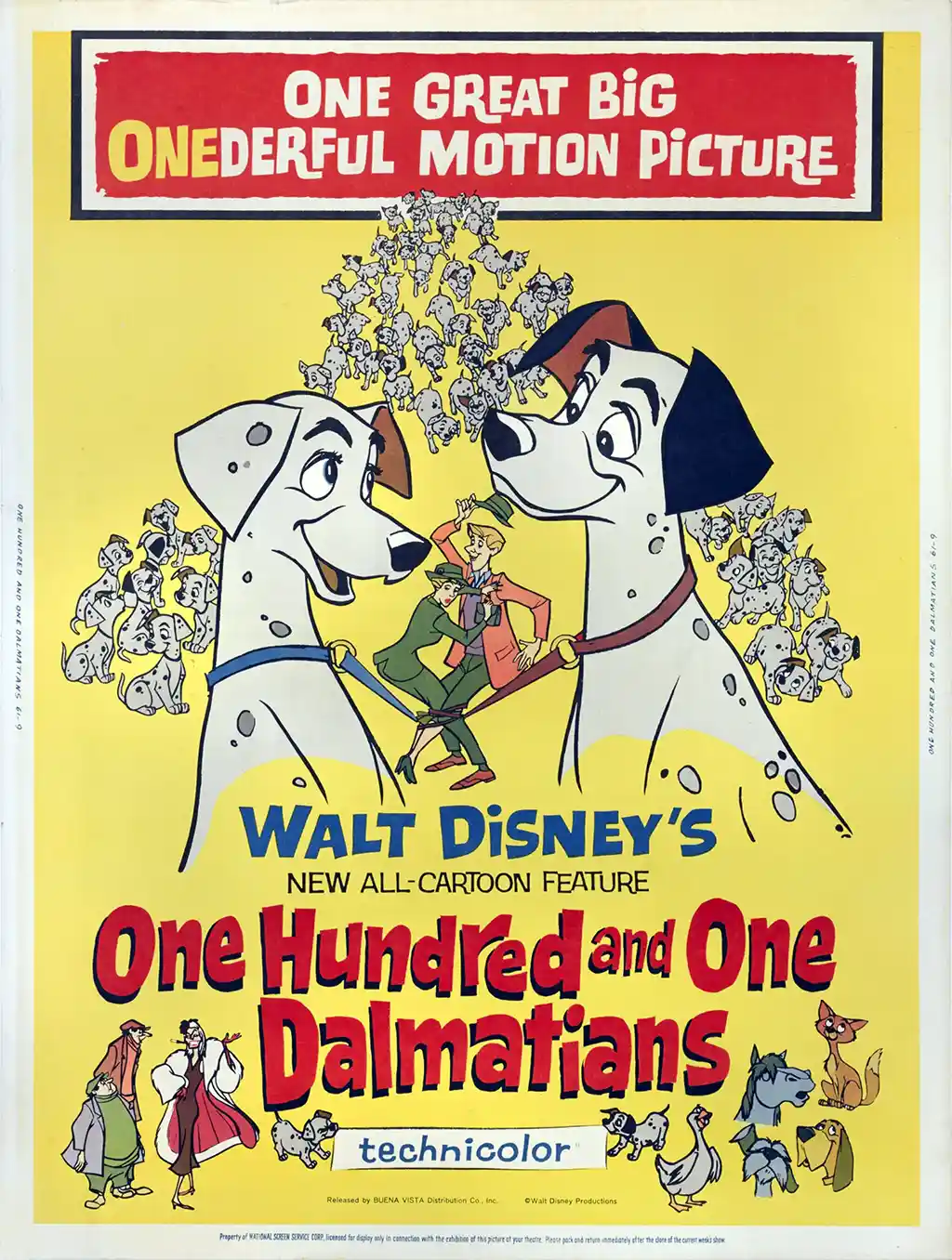 One Hundred and One Dalmatians | Movie Poster | Original 1961 Film Art