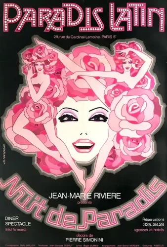 Paradis Latin Nuit de Paradis Vintage French Cabaret Movie Poster