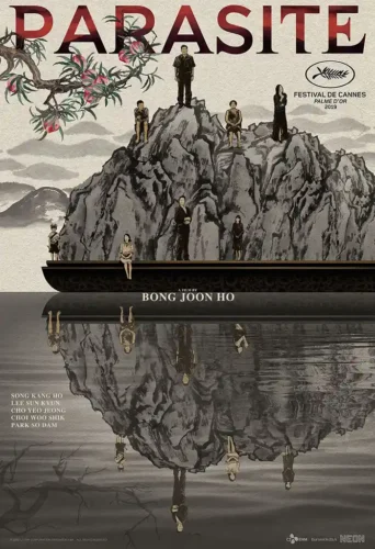 Parasite Bong Joon Ho Movie Minimalist Ink Movie Poster