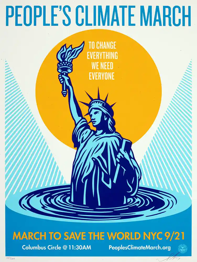 People's Climate March | Activist Art Poster | Statue of Liberty Print